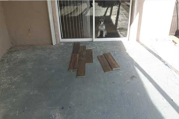 Outdoor porcelain patio pool deck South Florida