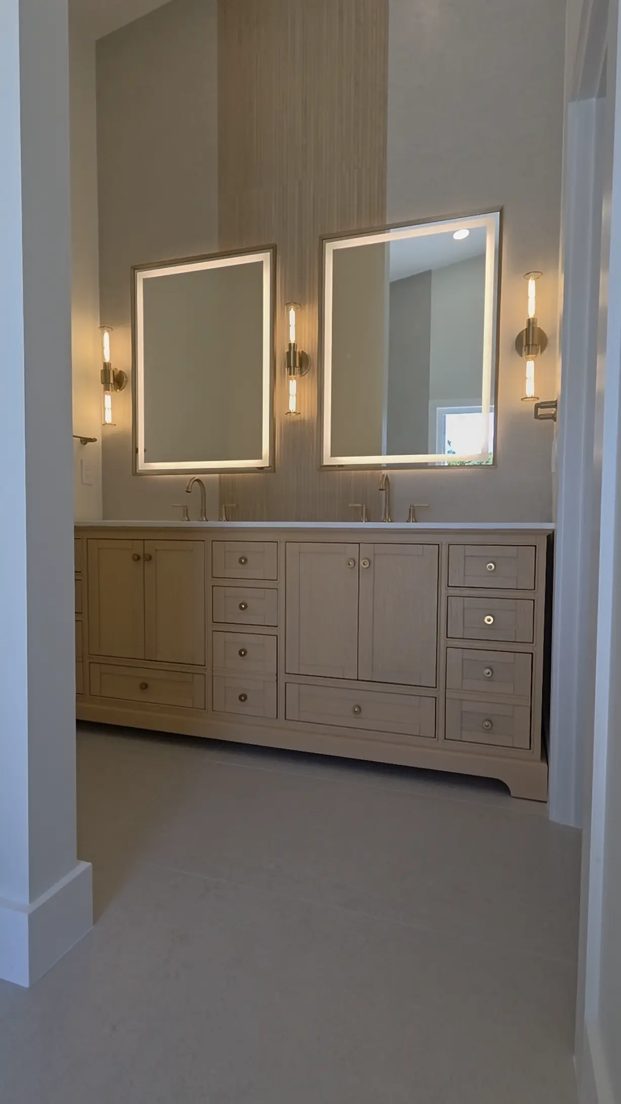 modern porcelain tile bathroom Miami Dade County